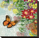 Managerie with Monarch Stretched Canvas Print by Roberta Collier Morales