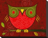 Red Owl Leinwand von Penny Keenan