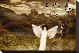 Where Angels Meet Stretched Canvas Print by Christine Simpson