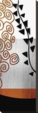 Ivy and Swirls after Klimt Stretched Canvas Print by Michael Timmons