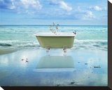 Bath Time Stretched Canvas Print by Christine Simpson