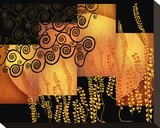 Klimt Moonrise Stretched Canvas Print by Michael Timmons