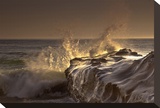 Guilded Eruption Stretched Canvas Print by Ryan Hartson-Weddle