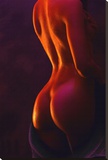 Naked Back Stretched Canvas Print by Richard Desmarais