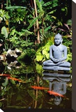 Buddha Garden Stretched Canvas Print by Jan Michael Ringlever