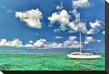 Crooked Island Sailing Stretched Canvas Print by Jan Michael Ringlever