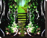 The Tree People Stretched Canvas Print by Jan Michael Ringlever
