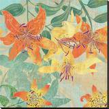 Tiger Lilies Summer Stretched Canvas Print by Roberta Collier Morales