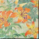 Tiger Lily Summer Stretched Canvas Print by Roberta Collier Morales