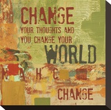 Change your Thoughts and You Change your World Stretched Canvas Print by Irena Orlov