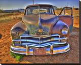 Old Plymouth Door Open Stretched Canvas Print by Richard Desmarais