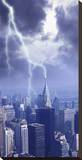 Chrysler Lightning Stretched Canvas Print by Richard Desmarais