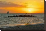 Headed South Sunset Stretched Canvas Print by Vaughn Garner