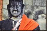 Smiling Statue Stretched Canvas Print by Brian Stoneman