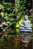 Buddha Garden Stretched Canvas Print by Jan Michael Ringlever