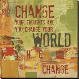 Change your Thoughts and You Change your World Stretched Canvas Print by Irena Orlov