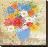Bright Flowers Stretched Canvas Print by Irena Orlov