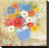 Bright Flowers Stretched Canvas Print by Irena Orlov