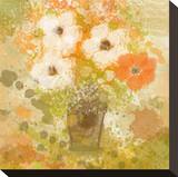 Yellow Flowers in Vase Stretched Canvas Print by Irena Orlov