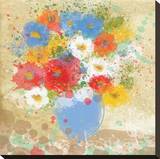 Bright Flowers Stretched Canvas Print by Irena Orlov