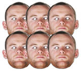 Rooney 6pk-Face Masks Fête - humour