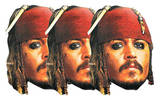 Captain Jack 3pk-Face Masks Pósters de humor para fiestas Captain Jack 3pk-Face Masks Pósters de humor para fiestas