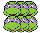 Donatello-TMNT-6-Pk-Face Masks Fête - humour