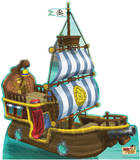 Bucky Pirate Ship - Jake and the Neverland Pirates Lifesize Standup Poster Stand Up