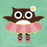 Ballerina Owl Print by Nancy Lee