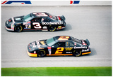 Dale Earnhardt and Rusty Wallace 1993 Daytona 500 Archival Photo Poster Posters