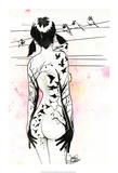La fille tatouée Poster par Lora Zombie