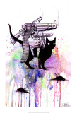 Super Cat Posters par Lora Zombie