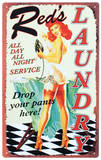 Reds All Night Laundry Tin Sign