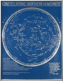 Constellations of the Northern Hemisphere (Blue) Poster by Kyle & Courtney Harmon