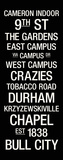 Duke: College Town Wall Art Stretched Canvas Print