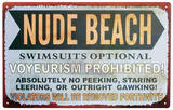 Nude Beach Plaque en métal