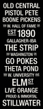 Oklahoma State: College Town Wall Art Stretched Canvas Print