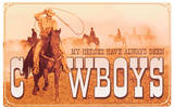 Cowboy Heros Cartel de chapa