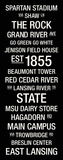 Michigan State: College Town Wall Art Lærredstryk på blindramme Michigan State: College Town Wall Art Lærredstryk på blindramme