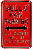 Bulls Slam Dunked Parking Steel Sign Wall Sign