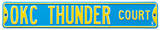 OKC Thunder Court Steel Sign Wall Sign