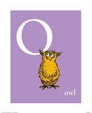 O is for Owl (purple) Prints by Theodor (Dr. Seuss) Geisel