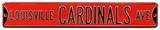 Louisville Cardinals Ave Steel Sign Wall Sign