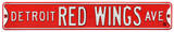 Detroit Red Wings Ave Steel Sign Wall Sign