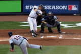New York, NY - October 14: New York Yankees v Detroit Tigers - Mark Teixeira and Anibal Sanchez Photographic Print by Bruce Bennett