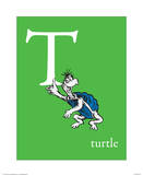 T is for Turtle (green) Kunst van Theodor (Dr. Seuss) Geisel