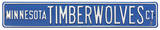 Minnesota Timberwolves Ct Steel Sign Wall Sign