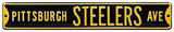 Pittsburgh Steelers Ave Black Steel Sign Wall Sign