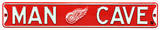 Man Cave Detroit Red Wings Steel Sign Wall Sign