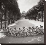 Children in the Palais-Royal Garden, c.1950 Stretched Canvas Print by Robert Doisneau